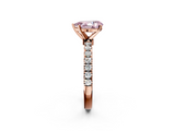 Rose gold Fancy Pink Pear  Solitaire Diamond Pavé Band with Four-Prong Setting_47