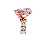 Rose gold Fancy Pink Pear  Solitaire Diamond Pavé Band with Four-Prong Setting_50