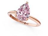 Rose gold Fancy Pink Pear  Solitaire Diamond Ring with 4-Prong Setting on a Classic Band_4