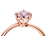 Rose gold Fancy Pink Pear  Solitaire Diamond Ring with 4-Prong Setting on a Classic Band_7
