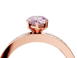 Rose gold Fancy Pink Pear  Solitaire Diamond Ring with Channel-Set Baguette Band and Four-Prong Setting_67