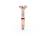 Rose gold Fancy Pink Pear  Solitaire Diamond Ring with Channel-Set Band and Four-Prong Setting_5