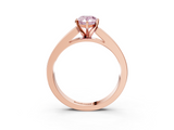 Rose gold Fancy Pink Pear  Solitaire Diamond Ring with Channel-Set Band and Four-Prong Setting_6