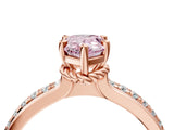 Rose gold Fancy Pink Pear  Solitaire Diamond Ring with Channel Set Band and Six-Prong Setting_52