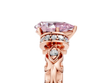 Rose gold Fancy Pink Pear  Solitaire Diamond Ring with Filigree Band and Four-Prong Setting_52