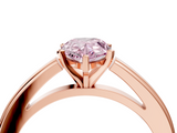 Rose gold Fancy Pink Pear  Solitaire Diamond Ring with Four-Prong Setting and Classic Band_7