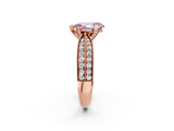 Rose gold Fancy Pink Pear  Solitaire Diamond Ring with Milgrain Pavé Band and Four-Prong Setting_50