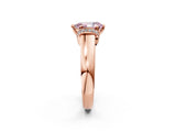 Rose gold Fancy Pink Pear  Solitaire Diamond Ring with Pave Band and Six-Prong Setting_33