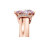 Rose gold Fancy Pink Pear  Solitaire Diamond Ring with Pave Band and Six-Prong Setting_36
