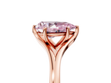 Rose gold Fancy Pink Pear  Solitaire Diamond Ring with Six-Prong Setting and Tapered Band_21