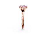 Rose gold Fancy Pink Pear  Solitaire Diamond Ring with Six-Prong Setting on a Classic Band_5