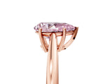 Rose gold Fancy Pink Pear  Solitaire Diamond Ring with Split Shank and Four-Prong Setting_17