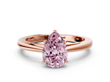 Rose gold Fancy Pink Pear  Solitaire Diamond Ring with Split Shank and Four-Prong Setting_20