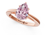 Rose gold Fancy Pink Pear  Solitaire Diamond Ring with Split Shank and Four-Prong Setting_21
