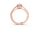Rose gold Fancy Pink Pear  Solitaire Diamond Ring with Split Shank and Four-Prong Setting_23