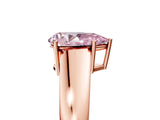 Rose gold Fancy Pink Pear  Solitaire Diamond Ring with Tapered Band and Four-Prong Setting_54