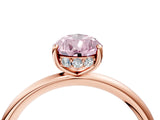 Rose gold Fancy Pink Pear  Solitaire Diamond Ring with a Classic Band and Four-Prong Setting 5