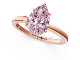 Rose gold Fancy Pink Pear  Solitaire Engagement Ring with Cathedral Band and Four-Prong Setting_19