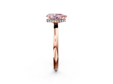Rose gold Fancy Pink Pear  Solitaire Engagement Ring with Cathedral Band and Four-Prong Setting_20