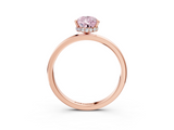 Rose gold Fancy Pink Pear  Solitaire Engagement Ring with Cathedral Band and Four-Prong Setting_21