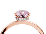 Rose gold Fancy Pink Pear  Solitaire Engagement Ring with Cathedral Band and Four-Prong Setting_22