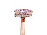 Rose gold Fancy Pink Pear  Solitaire Engagement Ring with Cathedral Band and Four-Prong Setting_23