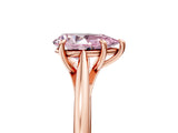 Rose gold Fancy Pink Pear  Solitaire Engagement Ring with Four-Prong Setting and Classic Band 5