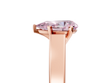 Rose gold Fancy Pink Pear  Solitaire Engagement Ring with Four-Prong Setting and Tapered Band_8