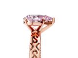 Rose gold Fancy Pink Pear  Solitaire Engagement Ring with Scrollwork Band and Four-Prong Setting_159