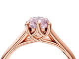 Rose gold Fancy Pink Pear  Solitaire Engagement Ring with Six-Prong Setting and Classic Band 5