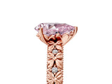 Rose gold Fancy Pink Pear  Solitaire Floral Milgrain Engagement Ring_36