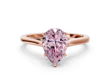 Rose gold Fancy Pink Pear  Solitaire Heart Prong Engagement Ring with Tapered Band_55