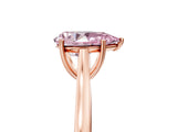 Rose gold Fancy Pink Pear  Solitaire Heart Prong Engagement Ring with Tapered Band_60