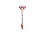 Rose gold Fancy Pink Pear  Solitaire Marquise Side Stone Prong Setting Ring_46