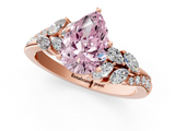 Rose gold Fancy Pink Pear  Solitaire Marquise Twist Band with Six-Prong Setting_66
