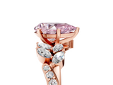 Rose gold Fancy Pink Pear  Solitaire Marquise Twist Band with Six-Prong Setting_70