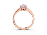 Rose gold Fancy Pink Pear  Solitaire Pavé Band Prong Setting Ring_23