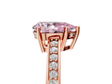 Rose gold Fancy Pink Pear  Solitaire Pavé Band Prong Setting Ring_25