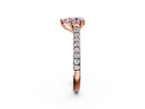 Rose gold Fancy Pink Pear  Solitaire Pave Diamond Engagement Ring with Prong Setting_22