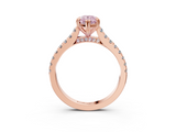 Rose gold Fancy Pink Pear  Solitaire Pave Diamond Engagement Ring with Prong Setting_23