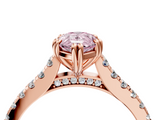 Rose gold Fancy Pink Pear  Solitaire Pave Diamond Engagement Ring with Prong Setting_24