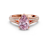 Rose gold Fancy Pink Pear  Solitaire Pave Split Shank Engagement Ring with Six-Prong Setting_37
