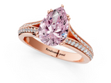 Rose gold Fancy Pink Pear  Solitaire Pave Split Shank Engagement Ring with Six-Prong Setting_38