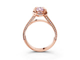 Rose gold Fancy Pink Pear  Solitaire Pave Split Shank Ring with Four-Prong Setting_90