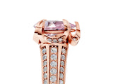 Rose gold Fancy Pink Pear  Solitaire Pave Split Shank Ring with Four-Prong Setting_92