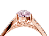 Rose gold Fancy Pink Pear  Solitaire Split Shank Pavé Diamond Engagement Ring_375