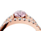 Rose gold Fancy Pink Pear  Solitaire Split Shank Pave Diamond Ring_53