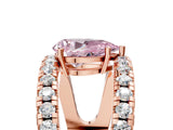 Rose gold Fancy Pink Pear  Solitaire Split Shank Pave Diamond Ring_54