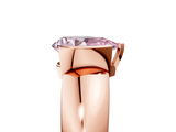 Rose gold Fancy Pink Pear  Solitaire Tension Set Diamond Ring with Wide Band_42