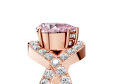 Rose gold Fancy Pink Pear  Solitaire Twist Band Pavé Diamond Engagement Ring_50